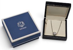 2014 Ryder Cup Gleneagles 925 Silver Golf Ball Pendant Necklace, official merchandise - given to