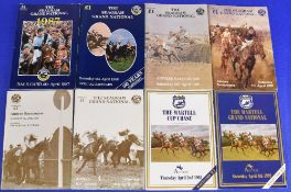 Horse Racing Grand National meeting racecards 1987-1992 to include 1987, 1988, 1989, 1990, 1991