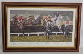 1991 Cheltenham Gold Cup limited edition print 48/500, signed by artist John Brian Euhanson, size