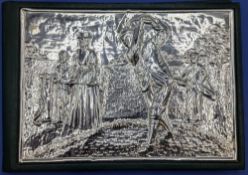 Carrs solid Silver Plaque The Golfing Record Book: British Open Championship fully hallmarked