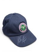 Wimbledon Tennis signed Baseball Cap, with two good signatures of Andre Agassi and Justine Henrik