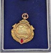 9ct Gold Ulster Amateur Swimming Association Medal 1939 Ladies springboard diving 2nd Paddy Carleton