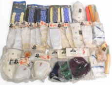 Collection of Old Shop Stock Cricket Accessories: GB Sports, David Gower items - leg guards, gloves,