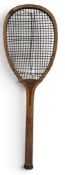 c1890 Slazenger “The Renshaw” Wooden Lawn Tennis Racket, with early star logo to throat, original