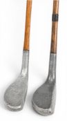 2x Alloy mallet head putters – a Y Model Mills alloy mallet head putter, t/w a Braid Mills alloy