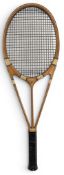1935 Hazells Streamline Tennis Racket - Blue Star - in good original condition. Height 88.5cm x