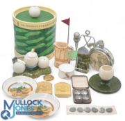 Golfing Collectable items: 114th Open Golf Championship Ice Bucket, Carlton Ware Match Striker /