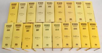 Wisden Cricketers Almanack 2000-2017, hardback Almanacks to include 2000 x2, 2001 x2, 2002, 2003 x2,