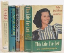 Golf Books featuring Babe Didrikson Zaharias to include This Life I’ve Led 1955, Striving to be