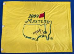 Golf Autograph - Angel Cabrera (winner) signed 2009 Masters Golf Pin Flag - signed in ink to the