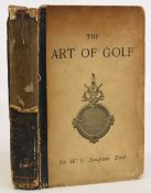 The Art of Golf 1892 Sir W G Simpson hardcover book, with a 1917 Edinburgh sales invoice, ex-libris,