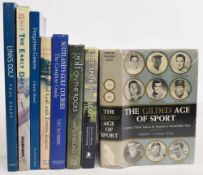 Golf Books to include The Gilded Age of Sport 1961 Herbert Warren Wind, The Sporting Scot 2003 Brain