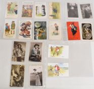 Golf Postcards & Cigarette Cards to include thirty woman’s/ humorous postcards and of three sets