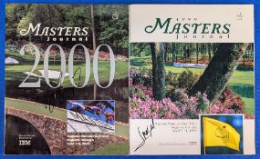 1999-2000 Masters Golf Championship Programmes, both signed by winners to front covers - 1999 José