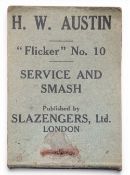 Lawn Tennis H W Austin Flicker Book No.10, in good used condition, all complete slight rusting to