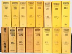 1961-2019 Linen backed Wisden Cricketers Almanac Cricket Record Books: part collection to include