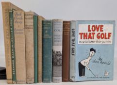 10x Period Golf Books 1940s/50s: Modern Golf G M Bottome, Pack Clouds Away Bernard Darwin 1941,
