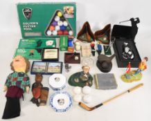 Golfing Collectables to include a boxed Golfer’s Putter Pool game, Golf Ace card game, Golfer’s
