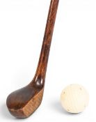Golf Sunday Walking Stick – wood head handled, lead back weight, sole plate, cross hatch face