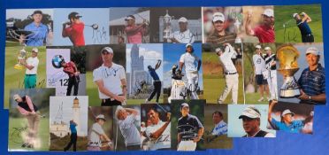 24x Assorted signed Golfer Photographs: M Cambell, Kham, Manassero, Lazzabel, Havrer Oliver