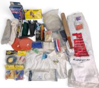 Mixed Sports Shop unused shop stock: to include golf tees, golf ball cleaner, table tennis bats,