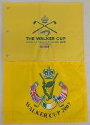 2007 and 2015 Walker Cup Golf Pin Flags, both unused in good clean condition