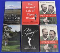 Golf Books by Michael Bamberger to include To the Linksland 1992, The Second Life of Tiger Woods