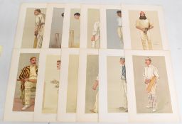 Original Vanity Fair prints, all 19th century to include WW, Hampshire, Oxford Cricket, Monkey,