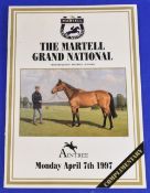 Horse Racing Grand National 1997 racecard hand signed by all 40 jockeys who raced in the Grand