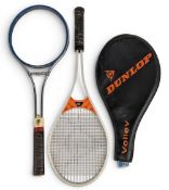 c1969 Tretorn Metal Tennis Racket, with interchangeable face, a steel and aluminium racket (no