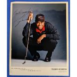Fine Tiger Woods signed Photograph inscribed in ink ‘Best Wishes Tiger Woods’ #8” x 10”