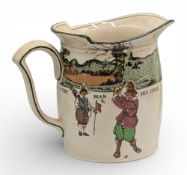 Fine Royal Doulton Golfing Series Porcelain Jug size 14cm - Give Losers Leave to Speak and Winners