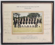 Framed and fully signed Photograph of the England team during their tour of Australia and New