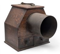 Antique Golf Club Ballot Voting Oak Box, an impressive membership voting box with For and Against