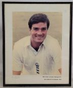 Cricket Photograph Nick Cook England & Leicester colour photograph 1983, size 42cm x53cm