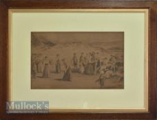 Michael Brown Life Association Aberdovey: Ladies Golf Championship 1901 golf print - used for the