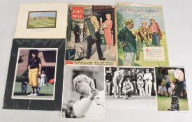 Golfing Collectables and Ephemera to include a Cash’s of Coventry hand woven silk of Royal
