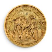 1908 Karachi Golf Club Yellow Metal Winners Medal - the reverse engraved 