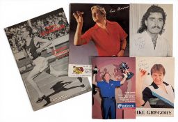 Mixed Sporting Collectables: to include signed darts photographs of Steve Beaton, Mike Gregory, John