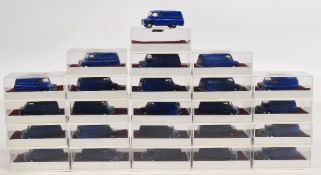 24x Vintage Creative Casting Co Lt Bedford CA Van Blue Static Metal Models, OO gauge fine scale