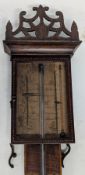 Antique Stick Barometer Charles Howar, with inlay edges, old repairs noted, treated worm holes, #