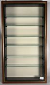 Glass Wall Mounted Display Cabinet, with 6 glass shelves, would suit a toy collector, size # 44cm