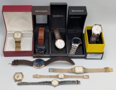Wristwatch Collection, to include quartz Sekonda, 3 ladies quartz watches Worth, Seiko, Jean Paul (