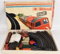 Boxed Tri-ang Hornby OO gauge Minic RMD Motorail set with Aston Martin DB6, no box inserts to box