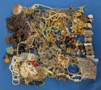 Collection of Costume Jewellery, Watches, Brooches, Pennants, necklaces, a good mixed lot to include