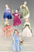 Collection of Royal Doulton Figurines (x8). To include: ‘Cissie’ (HN1809), ‘Fair Maiden’ (