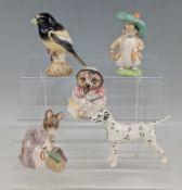 5x Beswick and Royal Albert figures: Beatrix Potter, Benjamin Bunny Royal Albert, Mrs Tiggy Winkle