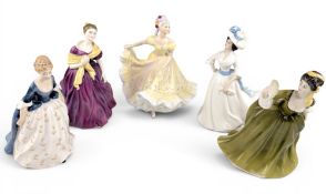 Collection of Royal Doulton Figurines (x5). To include: ‘Adriene’ (HN2152), ‘Alison’ (HN2336), ‘