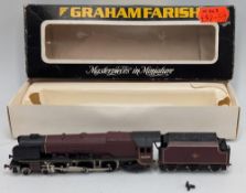 Boxed N gauge Graham Farish No 1816 Dutchess Class Duchess of Hamilton Locomotive in BR red