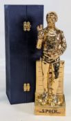 1979 Star Trek Spock Grenadier Decanter, used empty, still displays well, in original case, #36cm